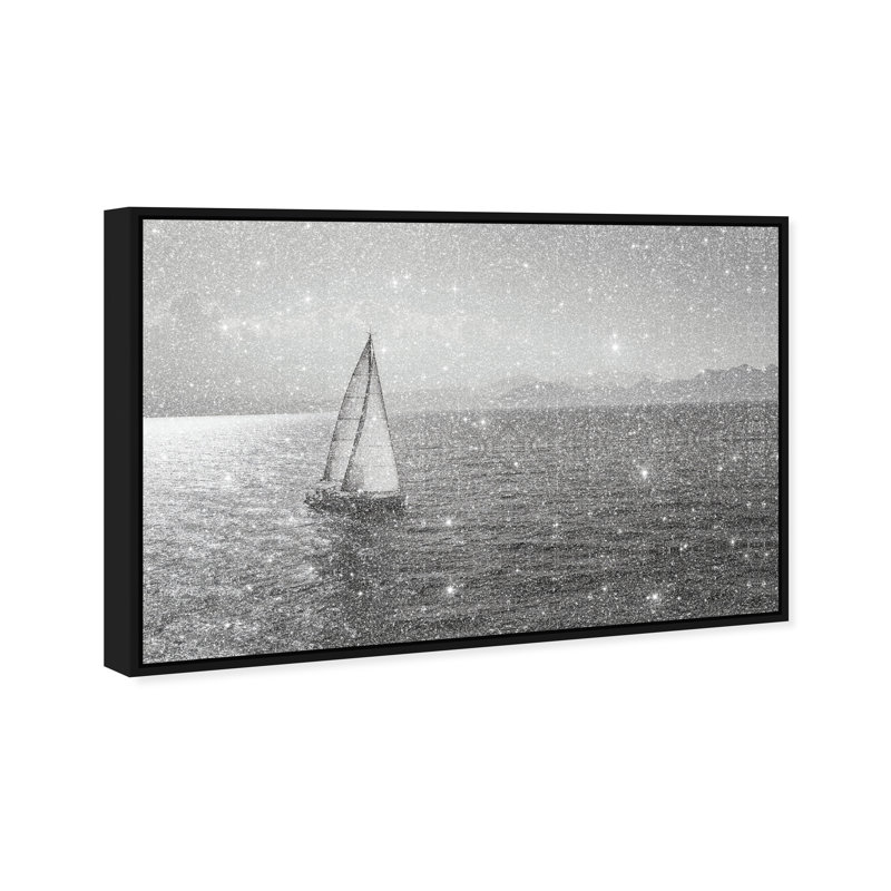 Edge Of Silence Print by Oliver Gal, 31"H x 46"W, Black Floater Frame