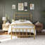 Metal Bed Frame with Vintage Headboard-92523741-105463261