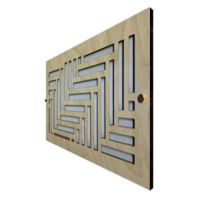 Stellar Air White Wall And Ceiling Registers With Brass Screws- 8x8 (Duct Opening) 10x10 Overall Size - Elevation