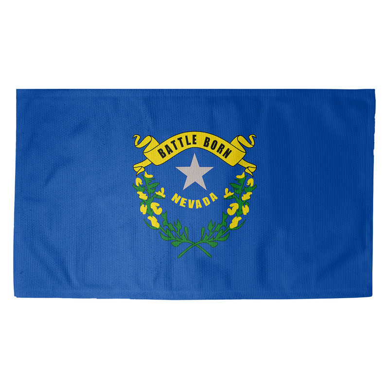 Tapis de porte à l’intérieur nevada flag Fawcett, Rectangulaire 2 pi 1,5 po x 3 pi 4 po