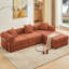 Canapé modulaire en L 3 places en velours côtelé avec coussin de siège à double couche pliable pour canapé d'appoint-1935702698