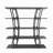 Modern Black Bookshelf, 47.2 x 47.2 x 9.8 inches | 100% Melamine Coated Particle Board, Thickness: 0.7 inches | Sleek Solid Color Design, Ideal for Home Office & Living Room, Stylish Storage Solution-1194005405