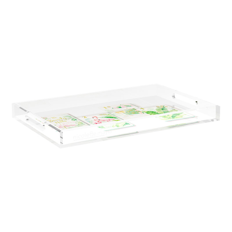 Decorative Tray, 2" H x 22.5" W x 14.5" D