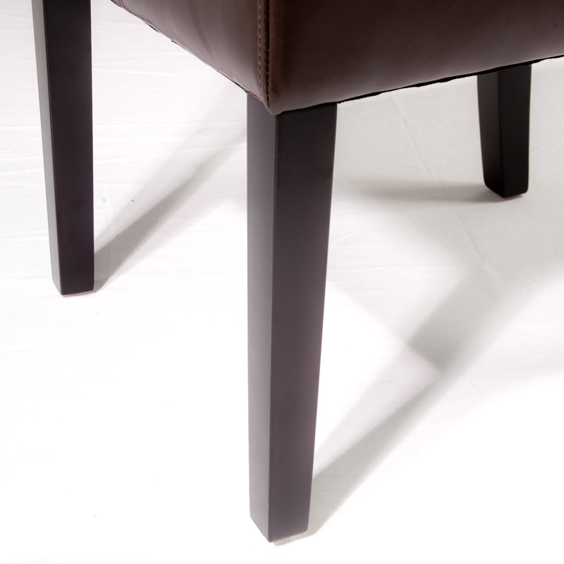 Chaises d'appoint rembourrées en similicuir Danielle, Espresso