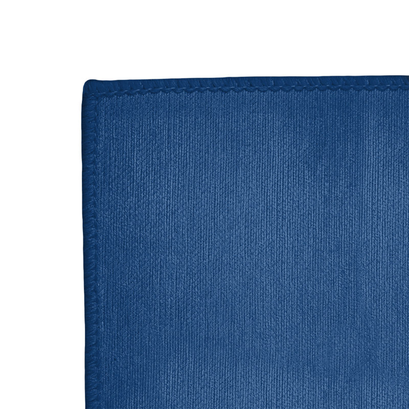 Tapis bleu royal tissé à plat/bleu poudre/or Kansas, Rectangle 8 pi x 10 pi