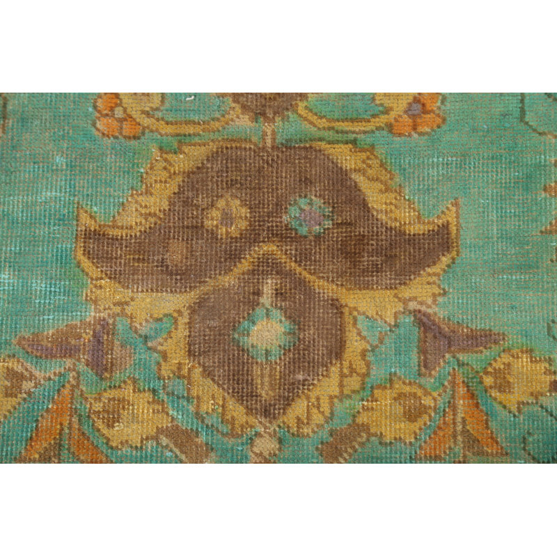 Tapis floral motif persan Tabriz noué à la main 8 x 11