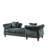 81-inch Chenille Chaise With Button Seat And Back, Nailhead Trim, Rolled Arms For Living Room, Lounge Office, 1 Face-face Grace, 2 Pillows,-1954550216-1954550218