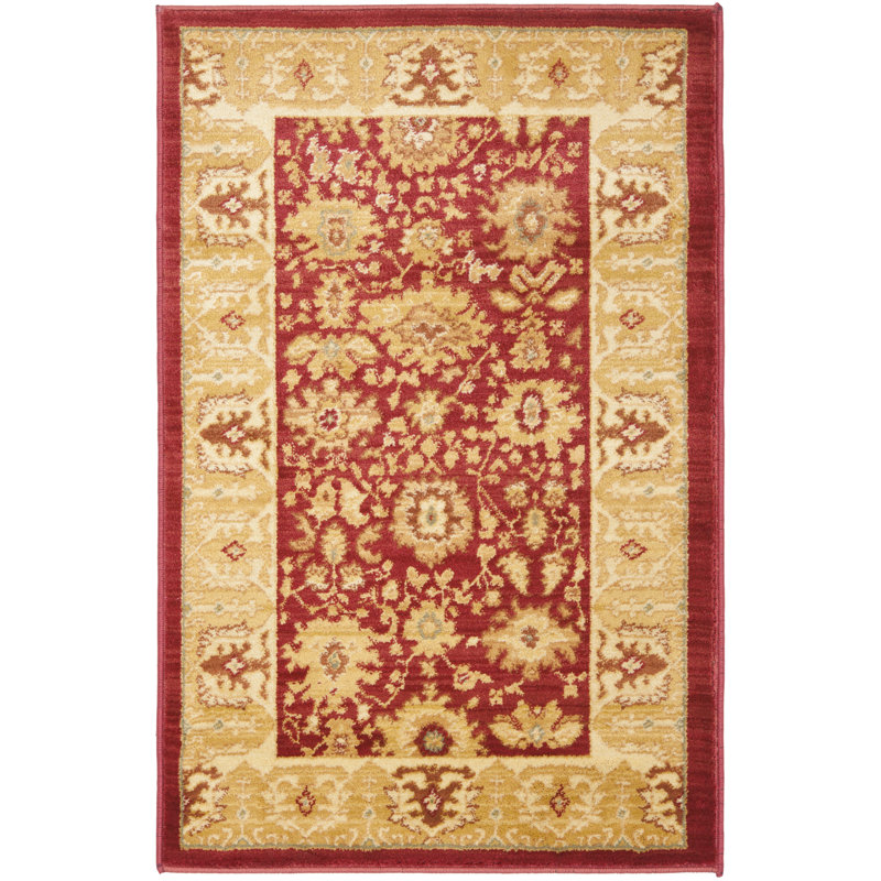 Tapis rouge / or Christensen, 2 pi 6 po x 4 pi