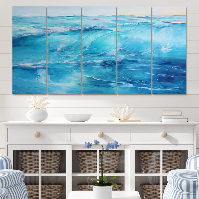 Impression sur toile - 5 vagues égales
