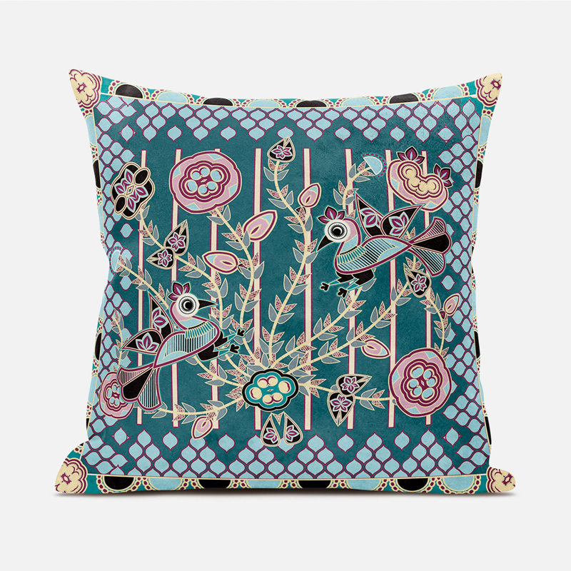 Housse et insert de coussin décoratif en polyester pour l'intérieur et l'extérieur, 18 po x 18 po