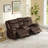 Oversized Manual Reclining Loveseat Sofa with Cupholders-Espresso-120433398
