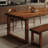 Simple Modern Home Dining Table 6 - Person Walnut Solid Wood Solid Wood Top Double Pedestal Dining Set
