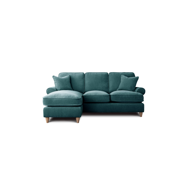 Longfellow 3 Seater Sofa & Chaise, Emerald