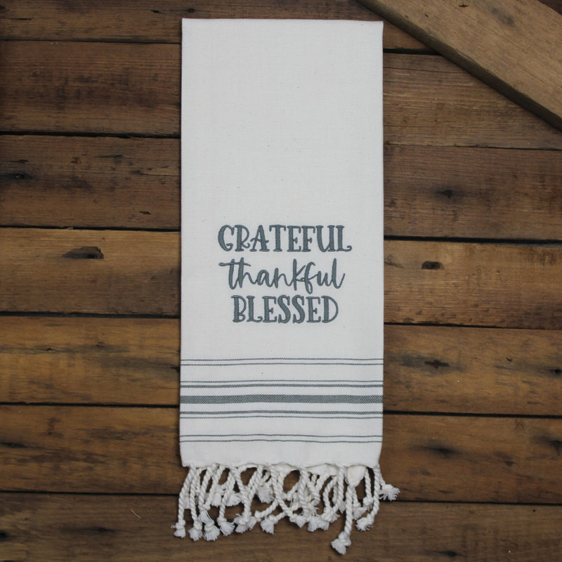 Trinx Grateful Thankful Blessed Towel