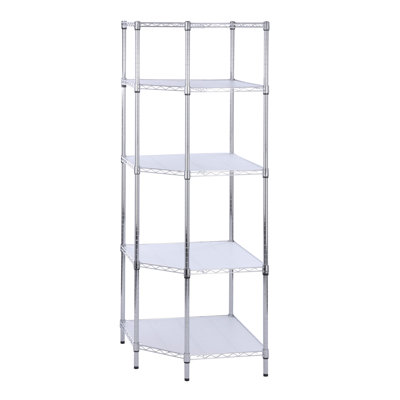 4-Tier Metal Height-Adjustable Shelving Unit (26" W x 72" H x 18" D)