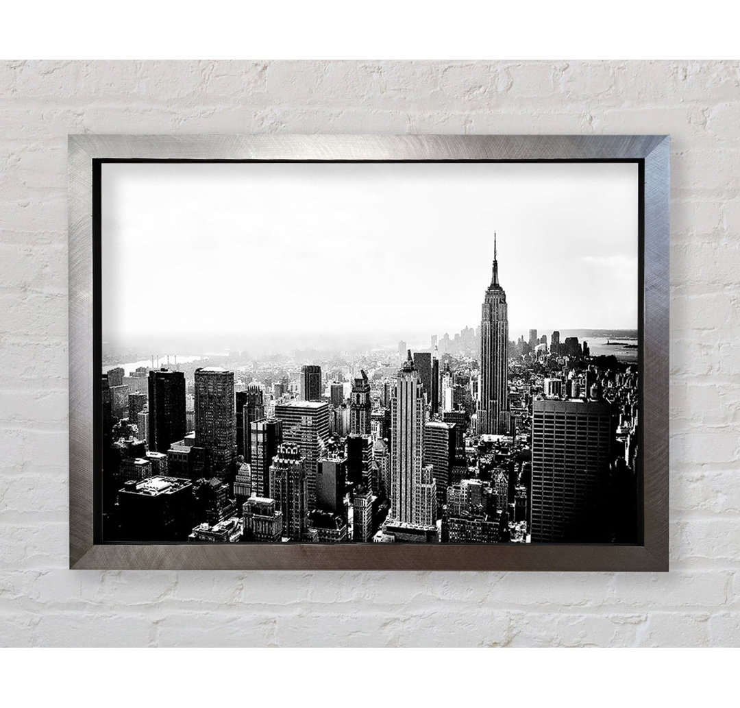 New York Empire State Skyline B N W - Druck