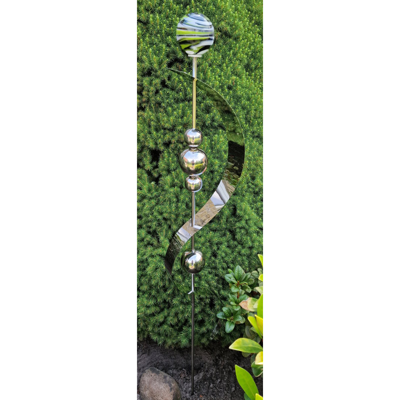 Rozzer Metal Abstract Gazing Ball