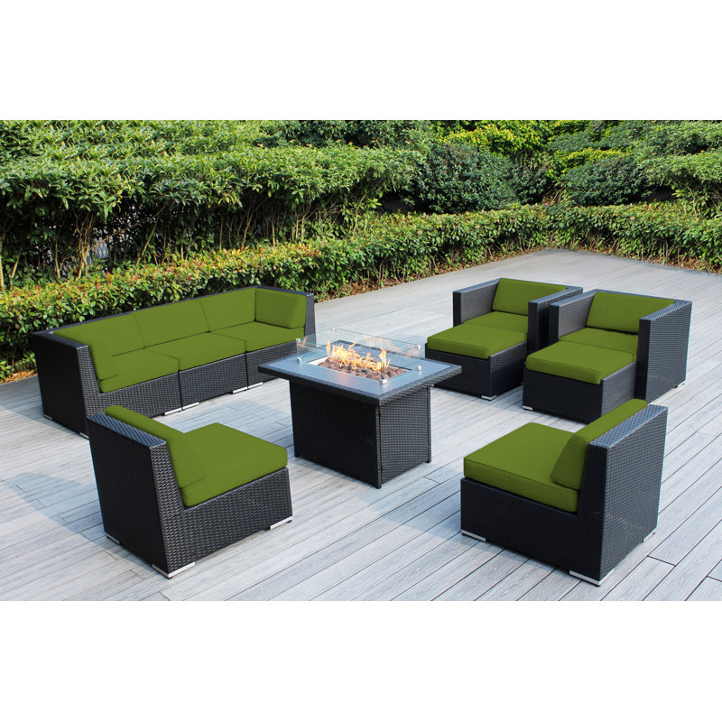 Ensemble de conversation à 9 places pour l'extérieur avec table modulaire et foyer sans assemblage Bathampton
