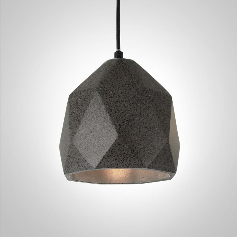 Amay 1 - Light Bell Pendant, Grey, Black