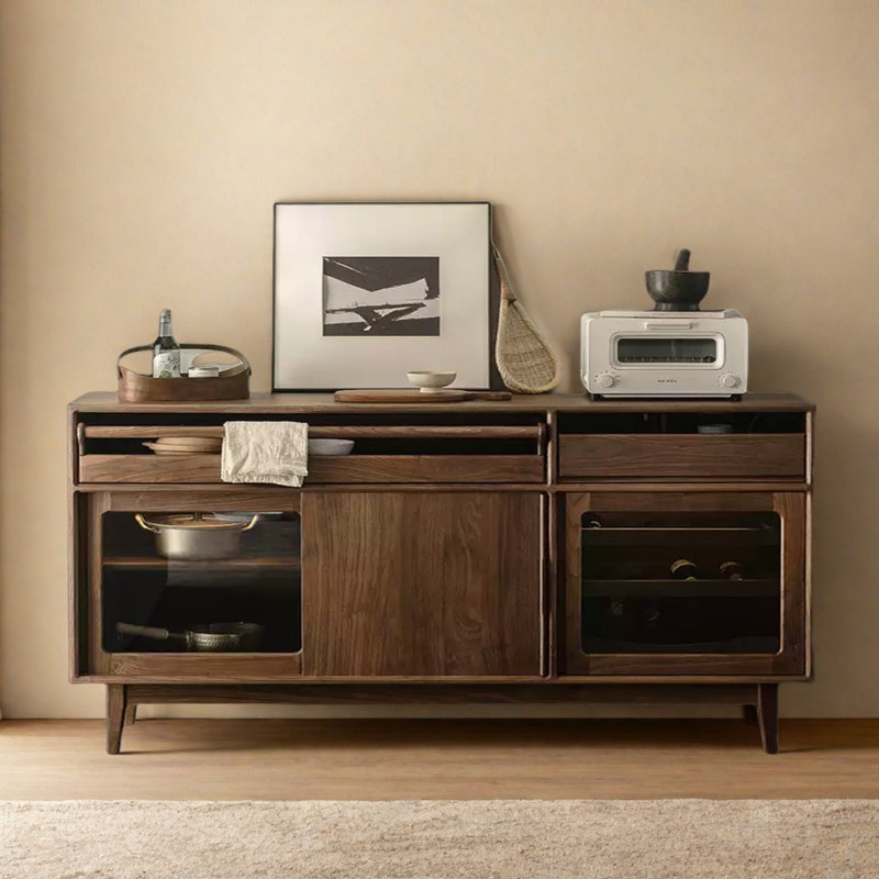 Simple Multi-Functional Sideboard, 34.65" H x 62.99" L x 16.54