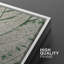 Abstrait botanique vert, feuilles blanches, 3 pièces-91874973-91874970