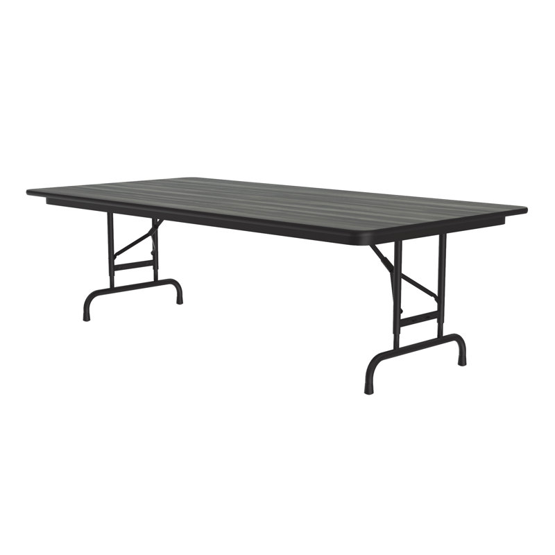 Table pliante réglable 48 po, H 32 po x L 72 po x P 24 po, Chêne moyen