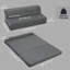Chaise de sol pliable avec dossier, gris foncé-1050031761