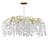 35X22X50" Modern Gold Crystal Chandelier 10 Light 35" Chandeliers For Dining Room Tree Branch Round Chandelier Linear Raindrop Chandeliers Hanging Pendant Light Fixture E48D9325F0614DCCA95CCD80DC6332FD