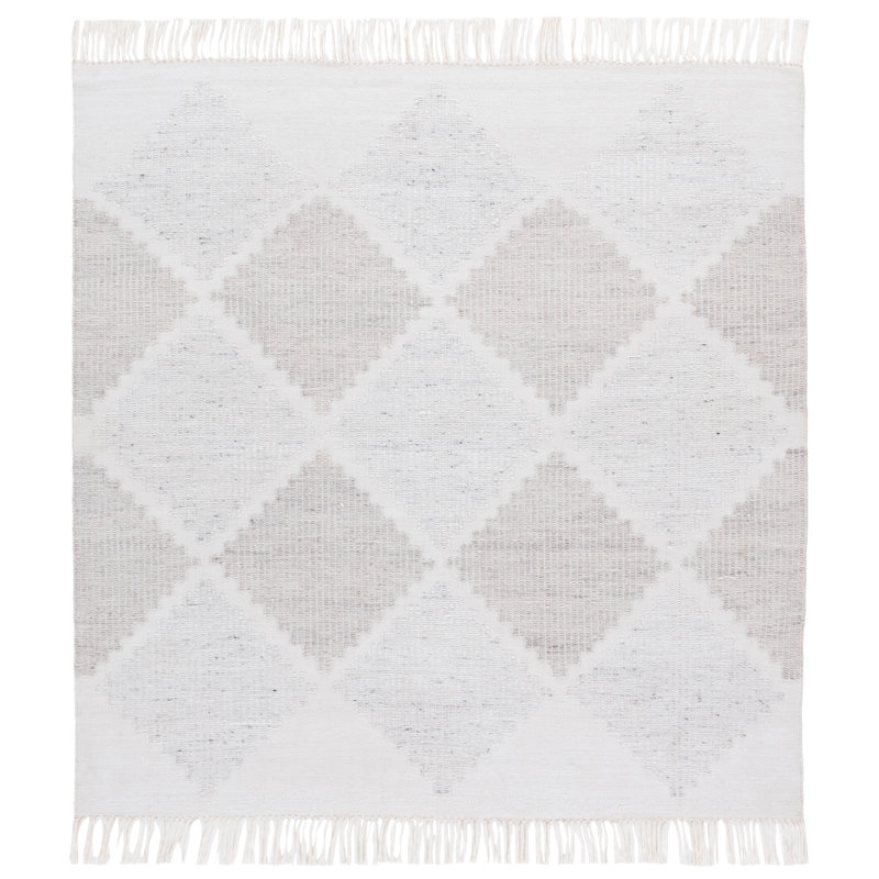 Kilim Hand Woven Recycled P.E.T. Geometric Indoor Rug, Rectangle 4' x 6'