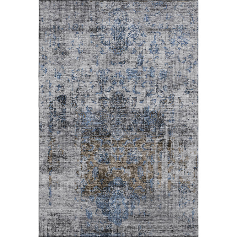 Premium Machine Washable Ducote AMF1144 Global Rug