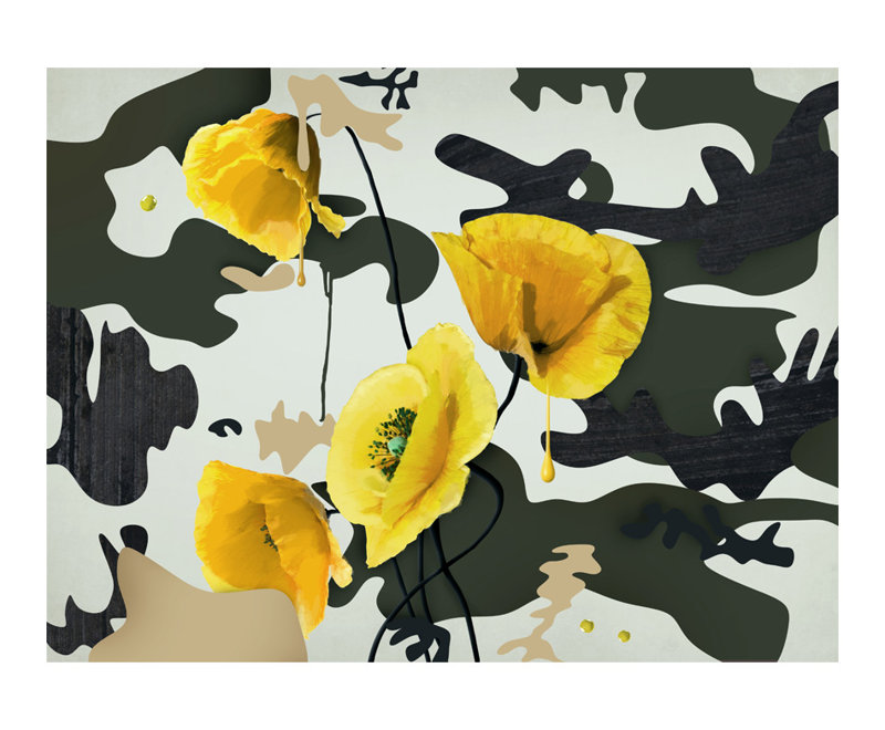 Makenli Peel & Stick Floral Roll, 121.7" L x 154.3" W
