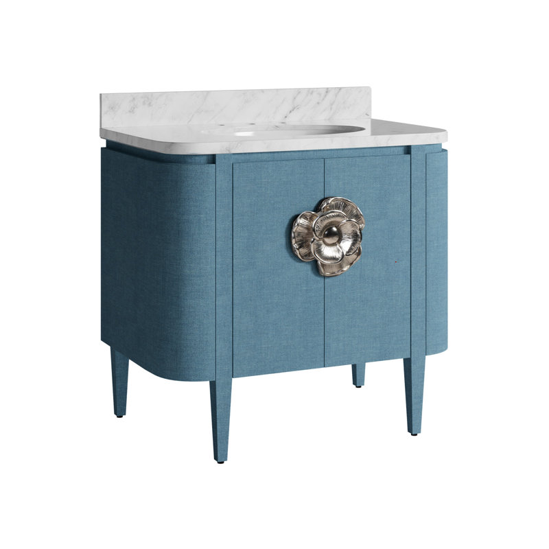 Briallen 36" Vanity with Oval Undermount Sink, Blue