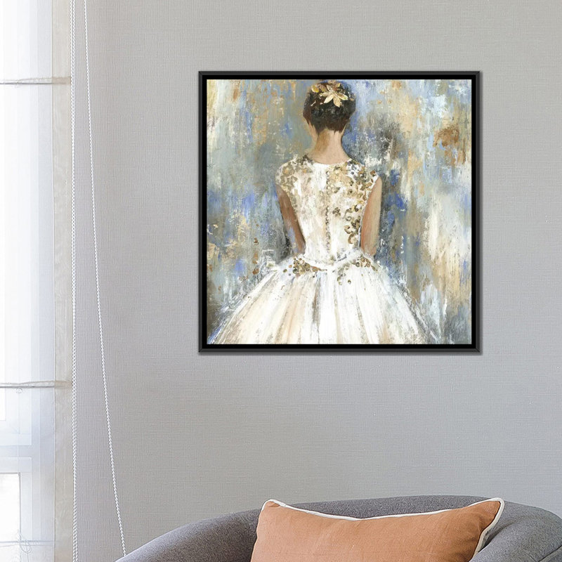 « bridesmaid », reproduction d’impression sur toile tendue, H 18 po x l 18 po x P 1,5 po, Toile encadrée noire, Pas de tapis