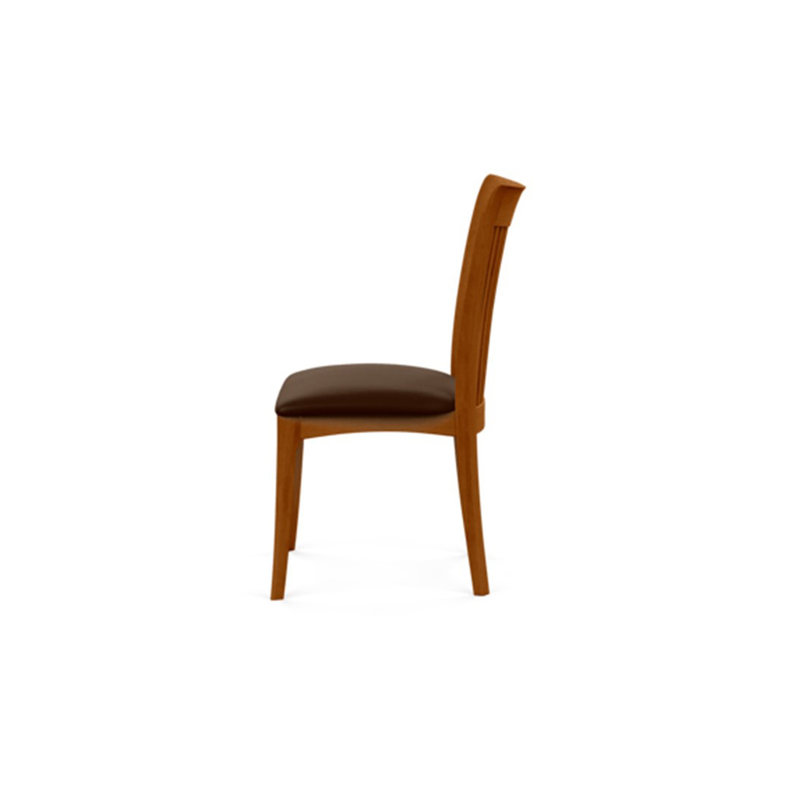 Sarah Upholstered Dining Chair, Coffee Leather, Autumn Cherry