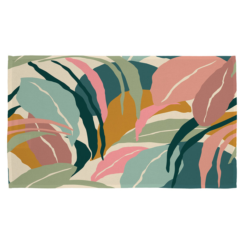 Drusie Floral Waffle Tea Towel Kitchen Towel