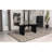 Houston Black Rectangular Double Pedestal Dining Table
