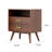 Drawer Nightstand In Dark Walnut-444070670