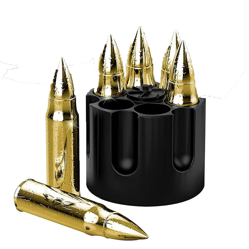 Gold Stainless Steel Whiskey Rock