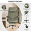 Ergonomic High-Back Velvet Chair-367375803