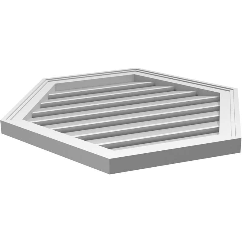 Évent horizontal fonctionnel à pignon en uréthane à surface horizontale Signature, H 26 po x l 28 po x P 1,5 po