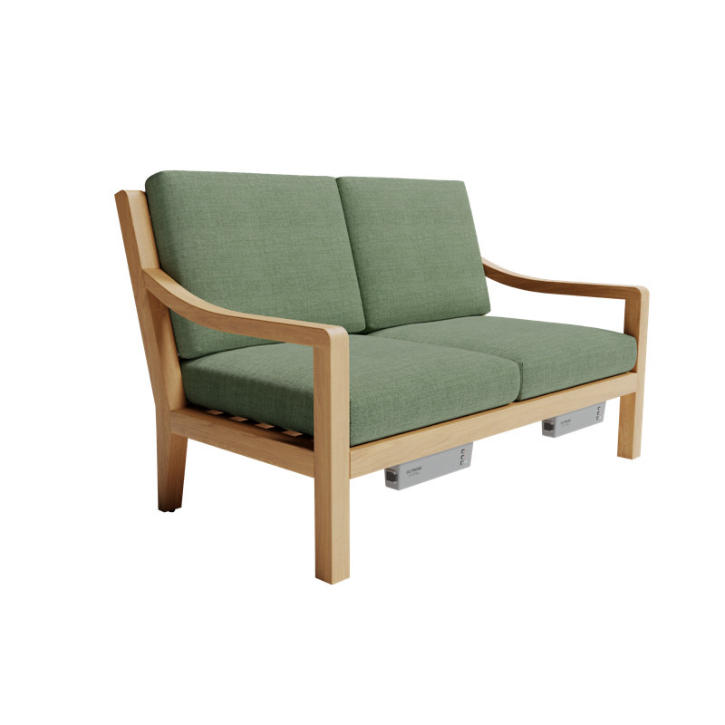 Solerno Heated Loveseat, Aloe