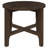 Round Solid Wood End Table, Dark Brown