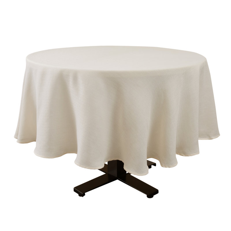 Tyia Round Polyester Tablecloth, Cashmere