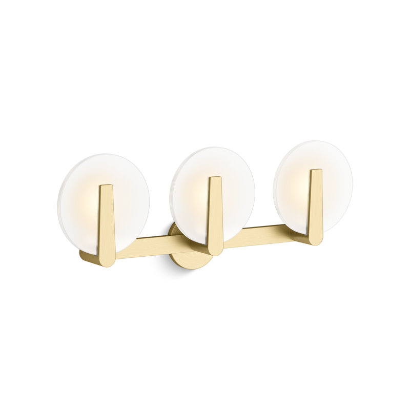 Hint Three-Light Sconce, Brushed Brass