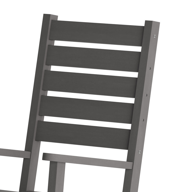 Chaise berçante en plastique Collis, gris