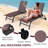  Patio Chaise Lounge Chair Set Of 2 With Table, Adjustable Backrest & Wheels, Oversized 26" W Outdoor Poolside Recliners