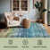 Leyat Washable Abstract Rug Ombre Distressed Non Slip Stain Resistant Low Pile Indoor Carpet