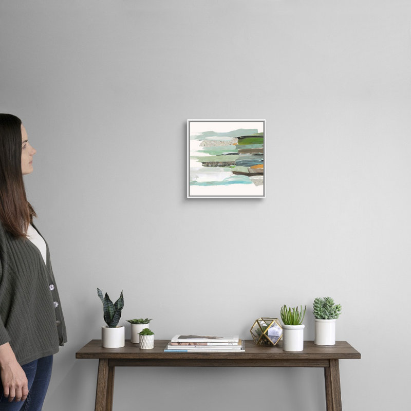 Reproduction d’art sur toile, "course II" par PI studio, H 14 po x l 14 po x P 1,75 po, Cadre flottant blanc