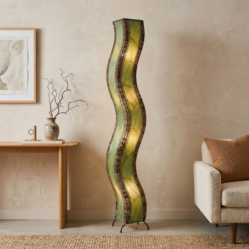 Lampe sur pied colonne Gertie, Vert, 72"