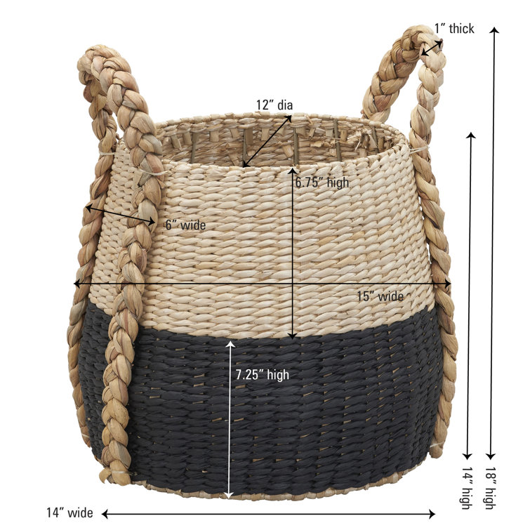 Knit Basket Two Tone Stackable Storage Basket With Lid Pastel Colours